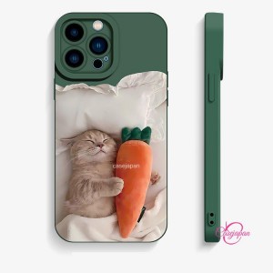 Apple用iphone 15 14用昼寝猫携帯電話ケース