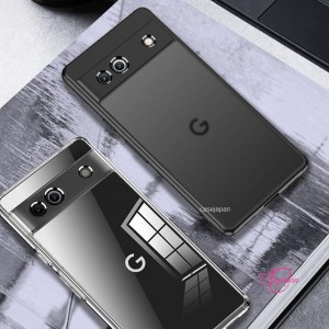 落下防止シリコンエアバッグソフトシェルgooglepixel7aマットシンプル